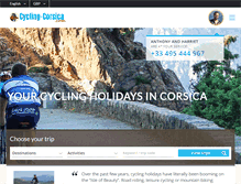 Tablet Screenshot of cycling-corsica.com